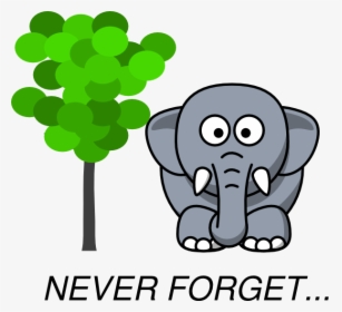 Elephants Never Forget Cartoon, HD Png Download, Free Download