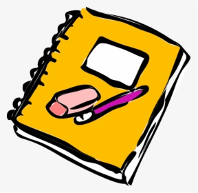 Lark Clipart - Cartoon Notebook And Pencil, HD Png Download, Free Download