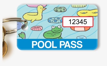 Pool Pass Tag With Consecutive Numbers - Pool Pass Clipart, HD Png Download, Free Download