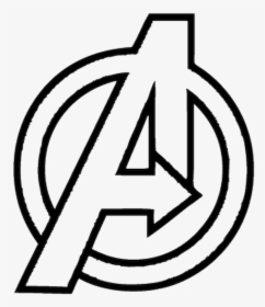 Avengers Logo White Png Clipart , Png Download - Avengers Logo Drawing Easy, Transparent Png, Free Download