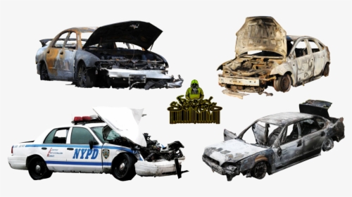 Police Cars Png - Damaged Police Car Png, Transparent Png, Free Download