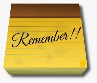 Note-2025016 - Remember .png, Transparent Png, Free Download