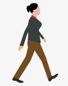 Walking Cartoon Png - Woman Walking Vector, Transparent Png, Free Download