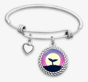 Whale Tail Sunset Charm Bracelet - Sometimes I Just Look Up And Smile, HD Png Download, Free Download