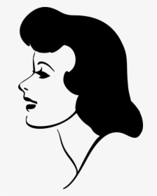 Art,monochrome Photography,facial Hair - Black And White Lady Clipart, HD Png Download, Free Download