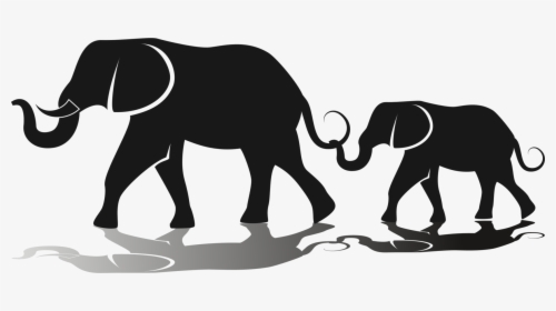 Human Animal - Elephant Family Clip Art, HD Png Download, Free Download