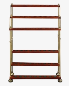 Brass And Mahogany Cane Stand - Shelf, HD Png Download, Free Download