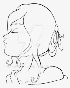 Elegant Drawing Profile - Face Womans Profile Drawing, HD Png Download, Free Download