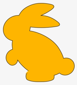 Yellow Bunny Silhouette Clip Art - Cute Cartoon Yellow Rabbits, HD Png Download, Free Download