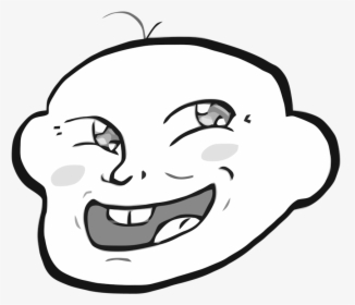 Troll Face Meme Transparent Transparent Background - Baby Troll Face Png, Png Download, Free Download