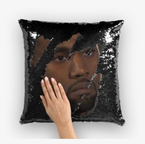 Transparent Kanye Face Png - Nic Cage Sequin Pillow, Png Download, Free Download