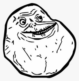 Clipart Royalty Free Download Known By Me Forever Alone - Troll Face Forever Alone, HD Png Download, Free Download