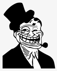 Angry Troll Face Png - Troll Face Top Hat, Transparent Png, Free Download
