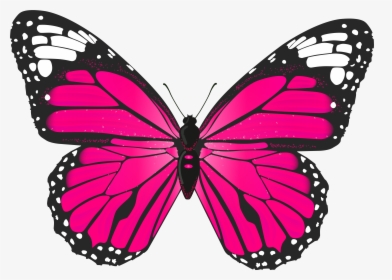 Monarch Butterfly Clipart Png Full Hd - Butterfly Clipart Pink, Transparent Png, Free Download