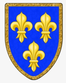 Fleur De Lis Steel Battle Shield - Royal Arms Of France, HD Png Download, Free Download