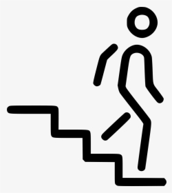 Transparent Person Walking Up Stairs Png - Clip Art Downstairs Black And White, Png Download, Free Download