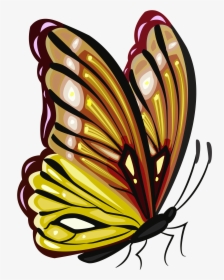 Monarch Butterfly Green Yellow - Transparent Butterflies Pink Png, Png Download, Free Download