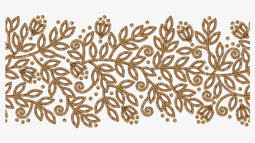 Download Png Ribbon Gold Clipart Gold Floral Design - Floral Design Png Golden, Transparent Png, Free Download