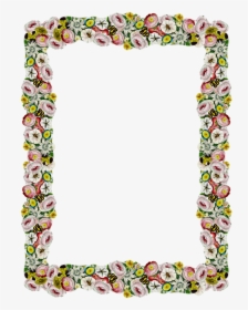 Free Digital Vintage Flower Frame And Border Png Blumenrahmen - Transparent Background Frames Png, Png Download, Free Download