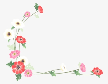 Borders And Frames Flower Watercolor Painting Clip - Border Flower Frame Png, Transparent Png, Free Download