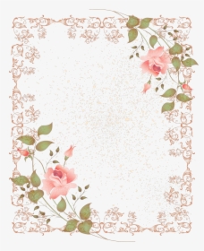 Retro Style Floral Border - Flower Simple Corner Design, HD Png Download, Free Download