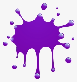 Color Splat Transparent Clipart - Purple Paint Splatter Clip Art, HD Png Download, Free Download