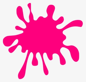 Splatter Paint Splash Pink Splatter Clip Art Illustration - Black Paint Splash Clipart, HD Png Download, Free Download