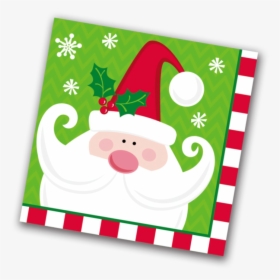 Samta Face Set Colorful Printed Paper Napkin - Santa Claus, HD Png Download, Free Download