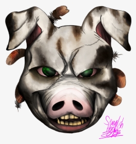 Transparent Pig Head Png - Scary Pig Face Transparent, Png Download, Free Download