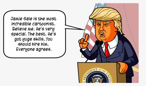 Donald Trump Cartoon Comic - Donald Trump Comic Strip, HD Png Download, Free Download
