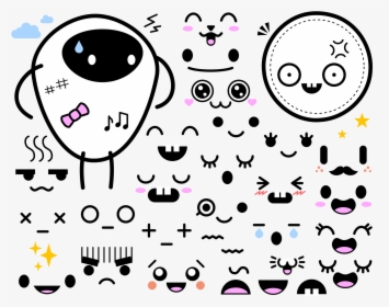Nice Clipart Pretty Smile - Cute Japanese Cartoon Faces, HD Png Download, Free Download