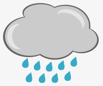 Rain Cloud Weather Free Picture - Gray Rain Cloud Clipart, HD Png Download, Free Download