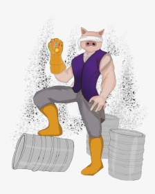 Pig Head Thanos Drawing - Cartoon, HD Png Download, Free Download