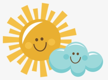 Transparent Happy Clip Art - Cute Sun And Clouds Clipart Png, Png Download, Free Download