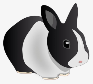 Black And White Rabbit Transparent Png Image - Free Rabbit Clip Art, Png Download, Free Download