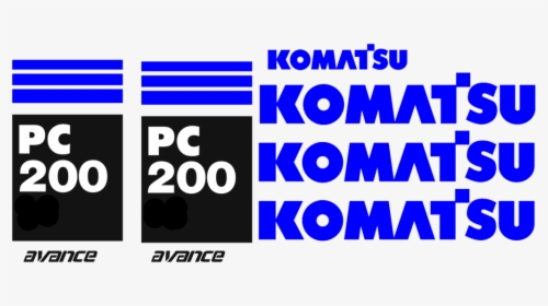 Komatsu Pc200-7 Decal Set - Logo Komatsu Pc 200, HD Png Download, Free Download