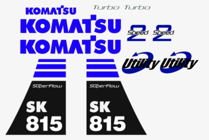 Komatsu Sk815-5n Decal Set - Electric Blue, HD Png Download, Free Download