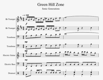 Green Hill Zone Sheet Music Trumpet, HD Png Download, Free Download