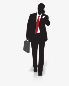 Businessman Silhouette Walking 1600 Clr - Illustration, HD Png Download, Free Download