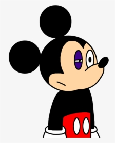 Picture Black And White Cartoon Group Mickey With A - Mickey Mouse Black Eye, HD Png Download, Free Download