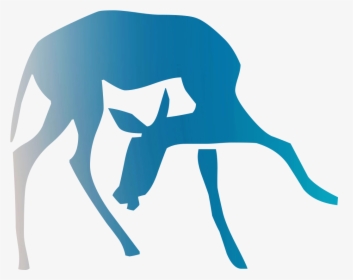 Logo Font Deer Dog Mammal Free Hd Image Clipart - Silhouette, HD Png Download, Free Download