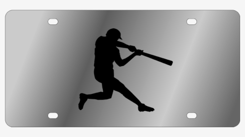 Lsn - License Plate - Baseball - Baseball Player Swinging Bat Clipart, HD Png Download, Free Download