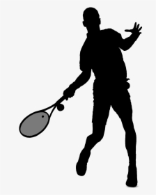 Tennis Silhouette - Silhouette, HD Png Download, Free Download