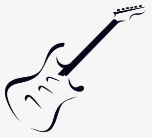Electric Guitar Acoustic Guitar Silhouette - Guitar Silhouette, HD Png Download, Free Download