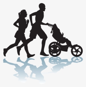 Jogging Stroller Silhouette, HD Png Download, Free Download