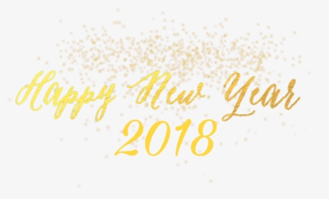#ftestickers #text #glitter #gold #happynewyear #2018 - Calligraphy, HD Png Download, Free Download