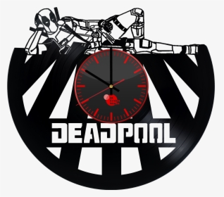 Deadpool Handmade Vinyl Record Wall Clock Fan Gift - Phonograph Record, HD Png Download, Free Download