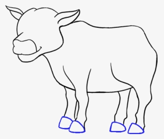 How To Draw Cow - Cartoon Easy Cow Drawing, HD Png Download, Free Download