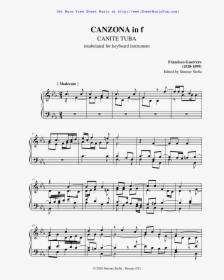 Canite Tuba Sheet Music - Tichá Noc Piano Noty, HD Png Download, Free Download