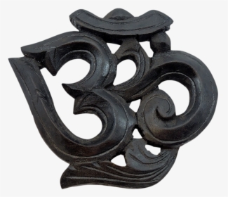 Tibetan Buddhist Hand Crafted Wooden Om Wall Hanging - Wood, HD Png Download, Free Download